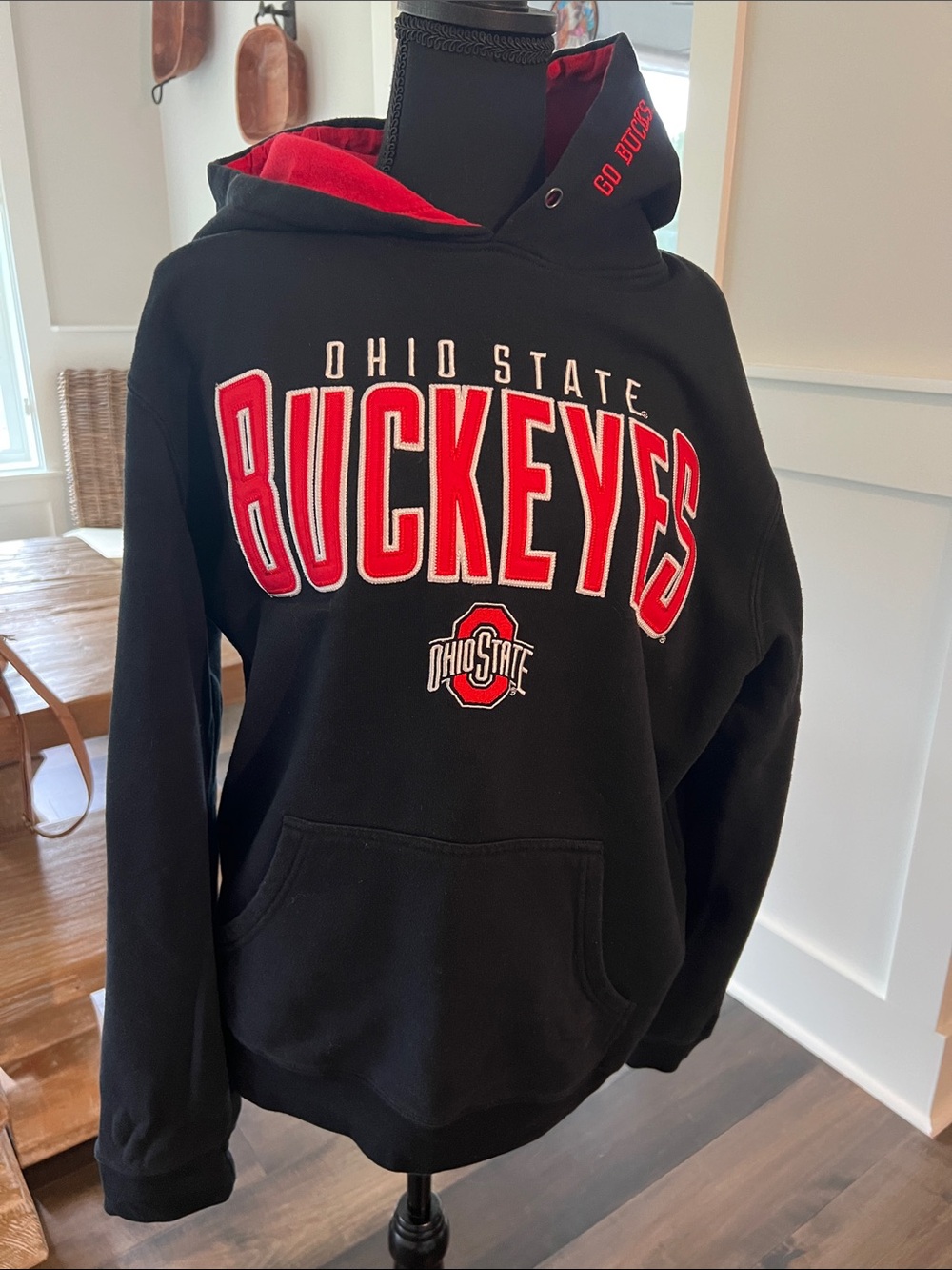 Ohio State Buckeyes Black and Red Pullover Hoodie